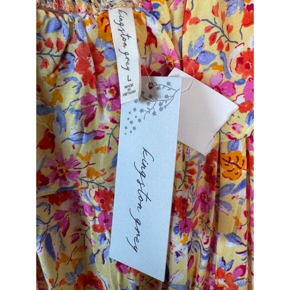 NWT Kingston Grey Womens Floral Print Maxi Dress Size: Large - Picture 5 of 5